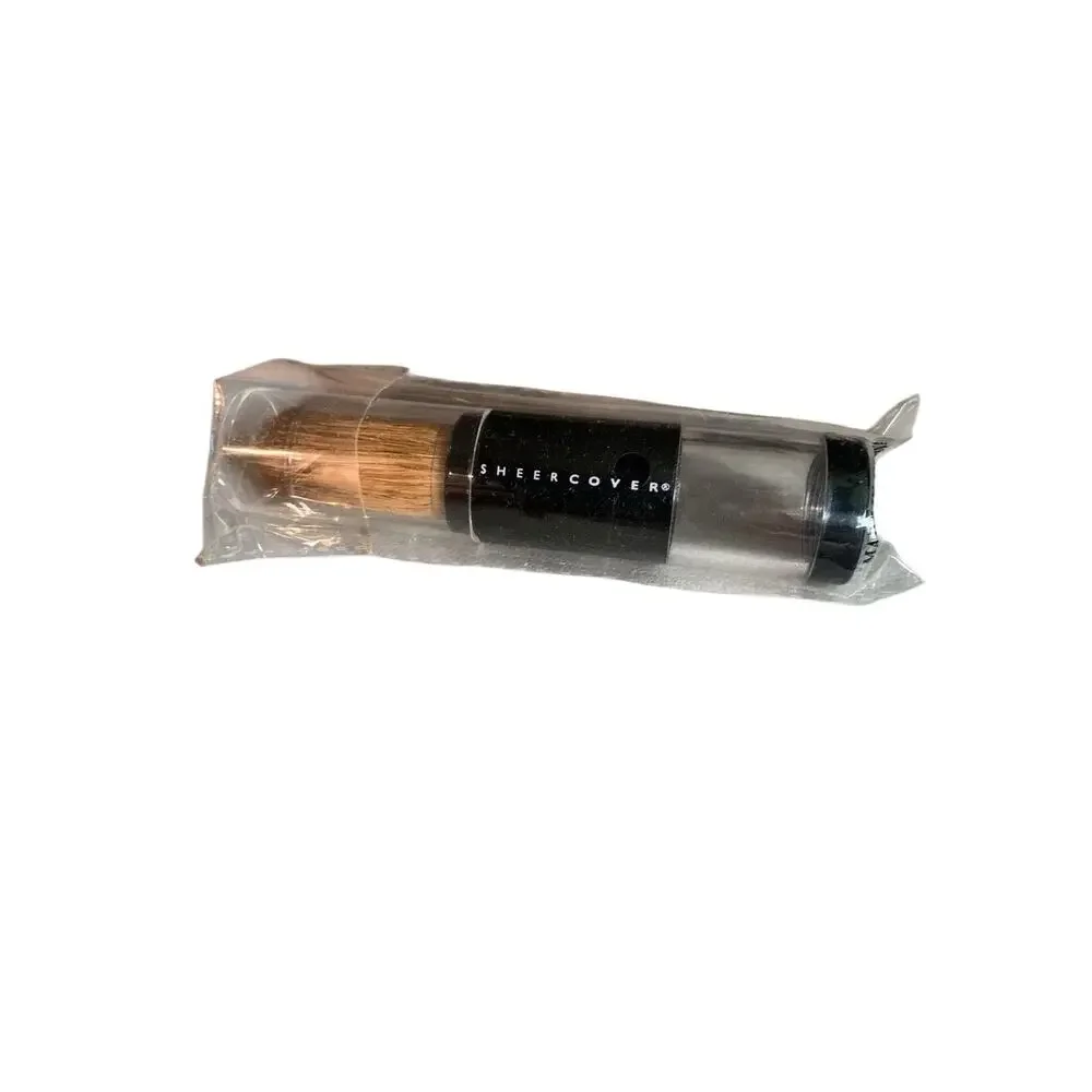 Sheer Cover Refillable Retractable Mineral Foundation Travel Makeup Brush -Black